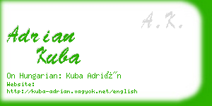 adrian kuba business card